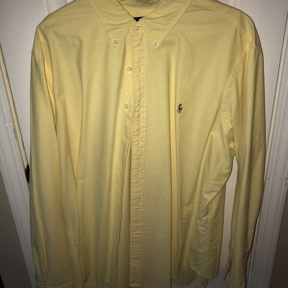 Ralph Lauren Yellow Button up shirt - Picture 1 of 3